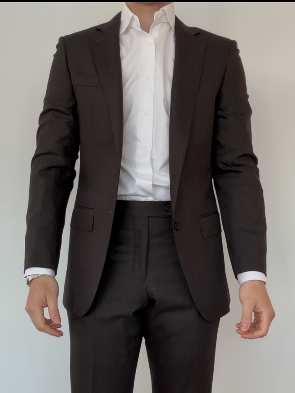 Dark Brown Spier & Mackay Two-Piece Suit - Tailored Fit